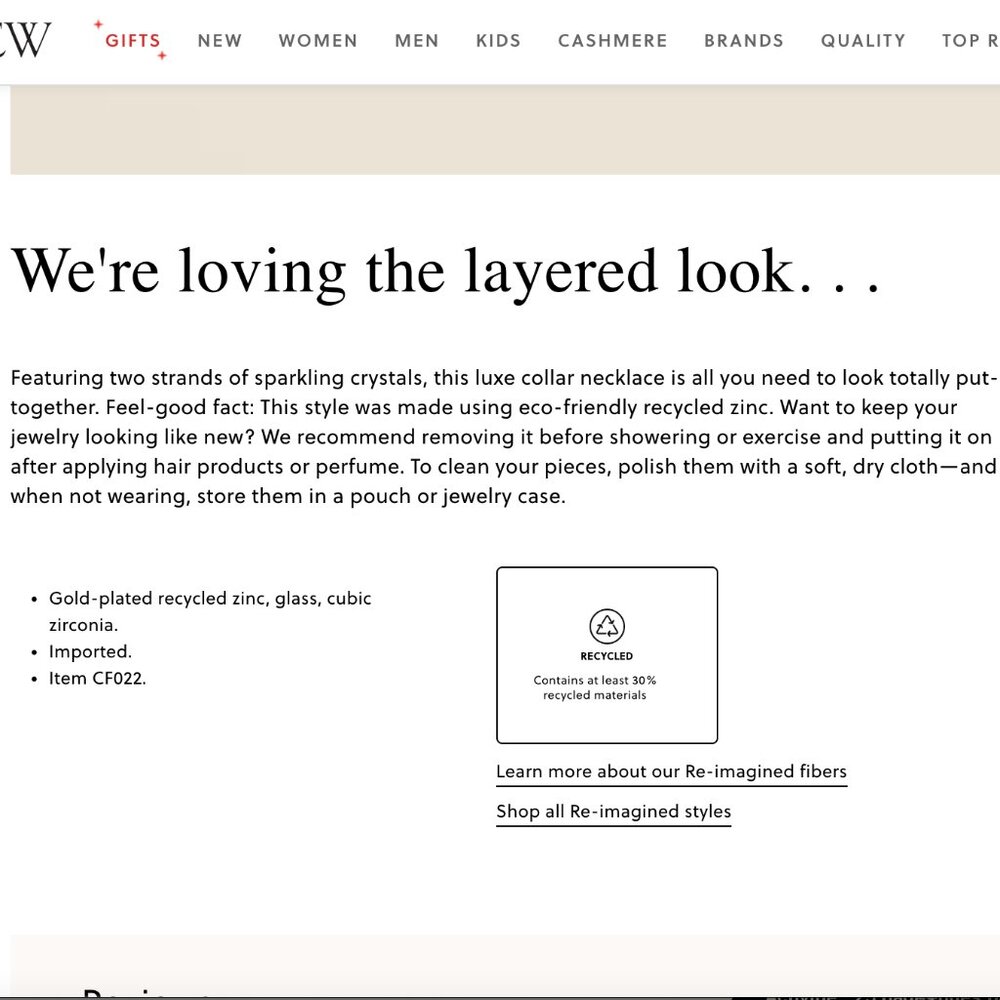 J. Crew Layered Crystal Necklace - Picture 6 of 6